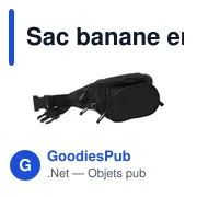 Sac banane personnalisable en polyester Amari avec logo - Miniature 1