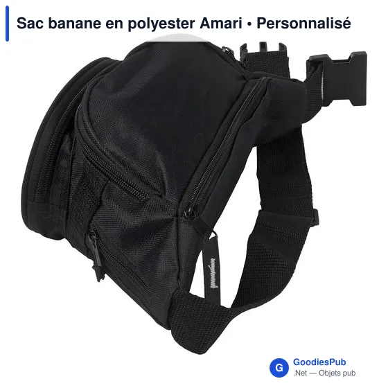 Sac banane personnalisable en polyester Amari avec logo - Image 3