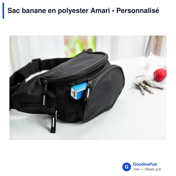 Sac banane personnalisable en polyester Amari avec logo - Image 4