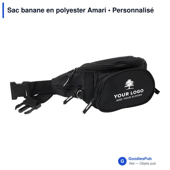 Sac banane personnalisable en polyester Amari avec logo - Image 6
