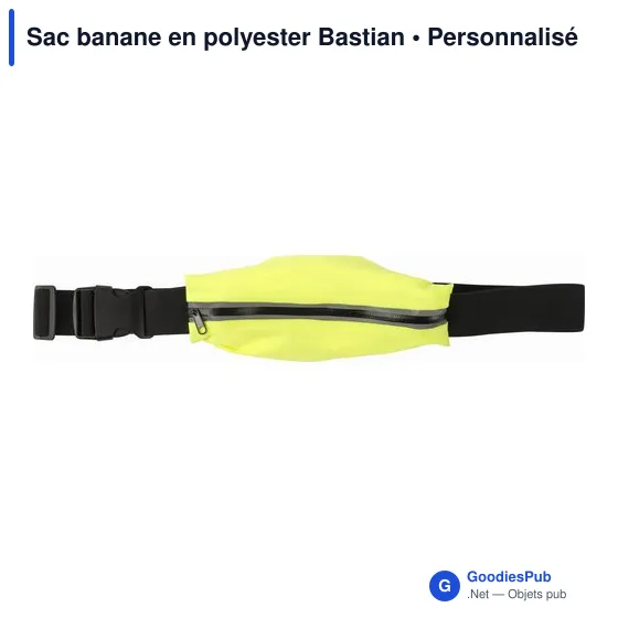 Sac banane personnalisable en polyester Bastian avec logo - Image 1