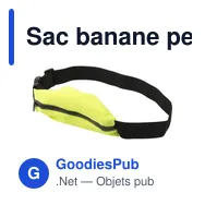 Sac banane personnalisable en polyester Bastian avec logo - Miniature 2