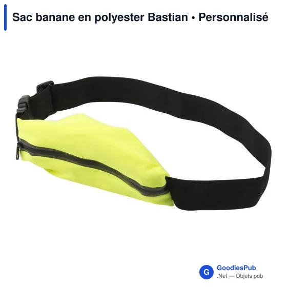 Sac banane personnalisable en polyester Bastian avec logo - Image 2