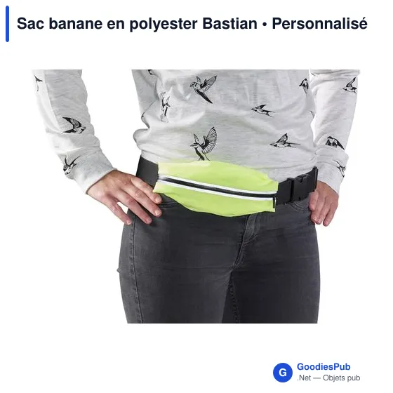 Sac banane personnalisable en polyester Bastian avec logo - Image 4