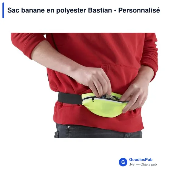 Sac banane personnalisable en polyester Bastian avec logo - Image 5