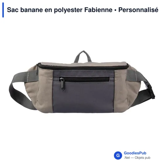 Sac banane personnalisable en polyester avec logo - Fabienne - Image 1