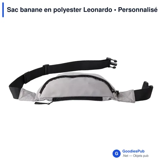 Sac banane personnalisable en polyester avec logo - Leonardo - Image 11