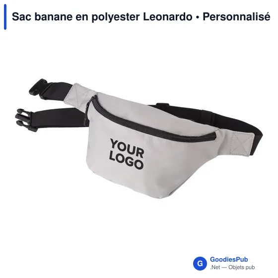 Sac banane personnalisable en polyester avec logo - Leonardo - Image 8