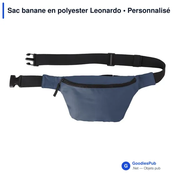 Sac banane personnalisable en polyester avec logo - Leonardo - Image 9