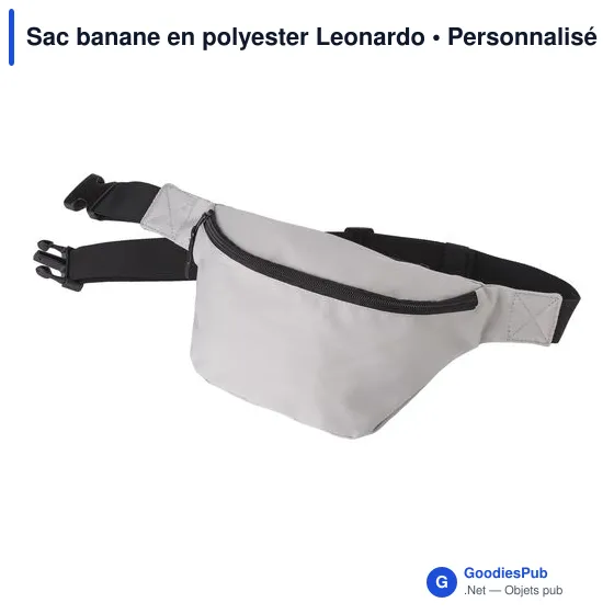 Sac banane personnalisable en polyester avec logo - Leonardo - Image 10