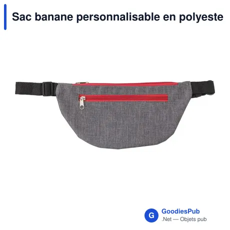 Sac banane personnalisable en polyester Vito avec logo