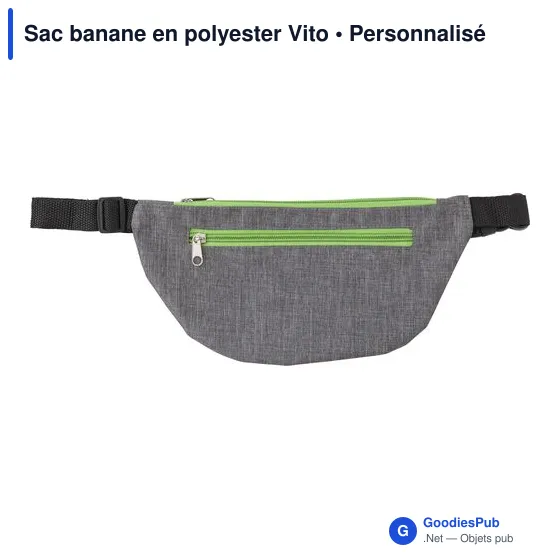 Sac banane personnalisable en polyester Vito avec logo - Image 2