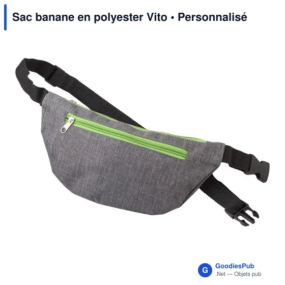 Sac banane personnalisable en polyester Vito avec logo - Image 3