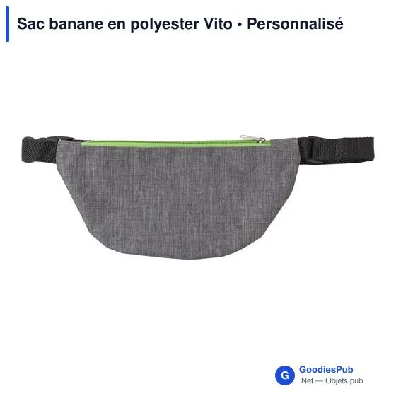 Sac banane personnalisable en polyester Vito avec logo - Image 4