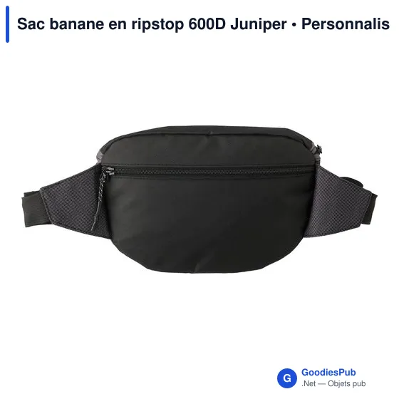 Sac banane personnalisable en ripstop 600D avec logo - Juniper - Image 3