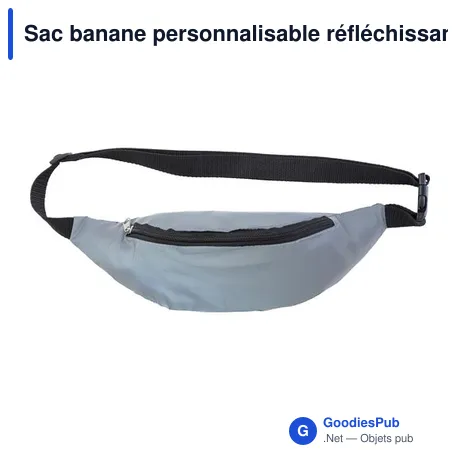 Sac banane personnalisable réfléchissant avec logo - Jocelyn