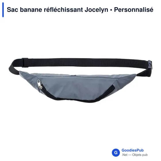 Sac banane personnalisable réfléchissant avec logo - Jocelyn - Image 2
