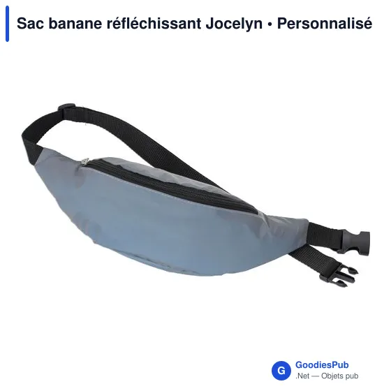 Sac banane personnalisable réfléchissant avec logo - Jocelyn - Image 3
