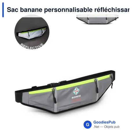 Sac banane personnalisable réfléchissant en polyester avec logo - Sifan