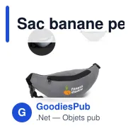 Sac banane personnalisable réfléchissant en R-PET avec logo - Zola - Miniature 1