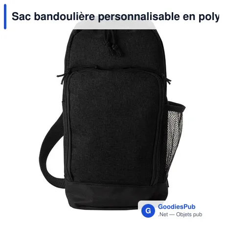 Sac bandoulière personnalisable en polyester avec logo - Brandon