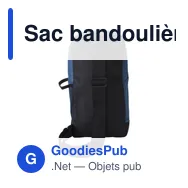 Sac bandoulière personnalisable en polyester avec logo - Brandon - Miniature 3