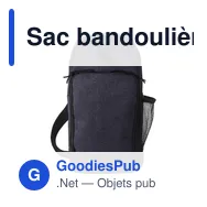 Sac bandoulière personnalisable en polyester avec logo - Brandon - Miniature 4