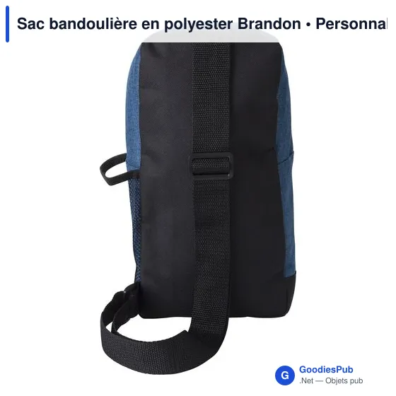 Sac bandoulière personnalisable en polyester avec logo - Brandon - Image 9