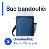 Sac bandoulière personnalisable en polyester avec logo - Brandon - Miniature 10