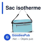 Sac isotherme bandoulière personnalisable 30,5 x 19 cm avec logo - Polyester - Miniature 2