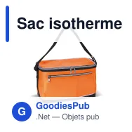 Sac isotherme bandoulière personnalisable 30,5 x 19 cm avec logo - Polyester - Miniature 3