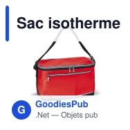 Sac isotherme bandoulière personnalisable 30,5 x 19 cm avec logo - Polyester - Miniature 4