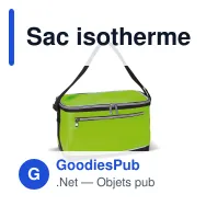 Sac isotherme bandoulière personnalisable 30,5 x 19 cm avec logo - Polyester - Miniature 5