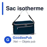 Sac isotherme bandoulière personnalisable 30,5 x 19 cm avec logo - Polyester - Miniature 6