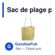 Sac de plage personnalisable Bedwey avec logo en bois - Miniature 2