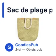 Sac de plage personnalisable Bedwey avec logo en bois - Miniature 3