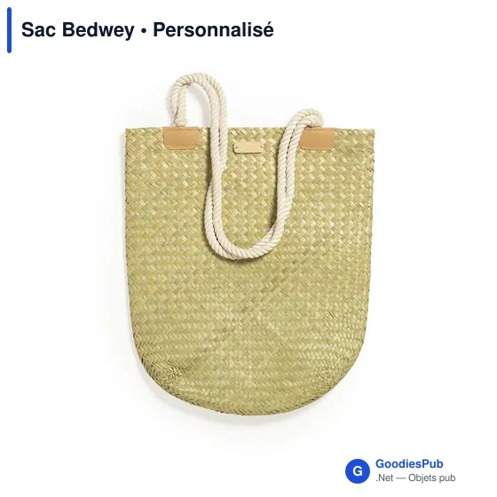 Sac de plage personnalisable Bedwey avec logo en bois - Image 3