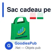Sac cadeau personnalisable en feutre 15 x 21 cm avec logo - Petit format - Miniature 1