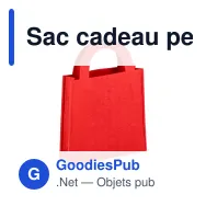 Sac cadeau personnalisable en feutre 15 x 21 cm avec logo - Petit format - Miniature 2