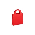 Variante Rouge - Sac cadeau personnalisable en feutre 15 x 21 cm avec logo - Petit format
