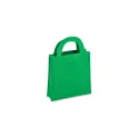 Variante Vert - Sac cadeau personnalisable en feutre 15 x 21 cm avec logo - Petit format