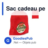 Sac cadeau personnalisable en feutre 50 x 70 cm avec logo - Rouge grand format - Miniature 1
