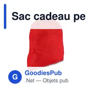 Sac cadeau personnalisable en feutre 50 x 70 cm avec logo - Rouge grand format - Miniature 2