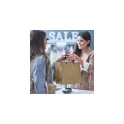 Variante Or - Sac cadeau en papier FSC personnalisable 40 x 30 cm avec logo - Format paysage