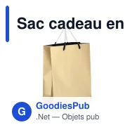 Sac cadeau en papier FSC personnalisable 24 x 30 cm avec logo - Or ou argent - Miniature 3