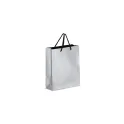 Variante Argent - Sac cadeau en papier FSC personnalisable 24 x 30 cm avec logo - Or ou argent