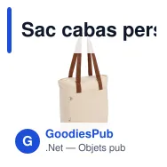 Sac cabas personnalisable en toile recyclée 310 g/m² avec logo - InSideOut Reuuz - Miniature 2