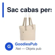 Sac cabas personnalisable en toile recyclée 310 g/m² avec logo - InSideOut Reuuz - Miniature 3