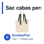 Sac cabas personnalisable en toile recyclée 310 g/m² avec logo - InSideOut Reuuz - Miniature 4