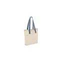 Variante Ecru / Bleu gris - Sac cabas personnalisable en toile recyclée 310 g/m² avec logo - InSideOut Reuuz